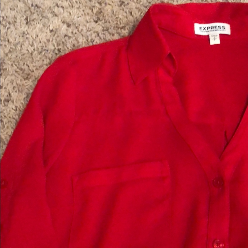 Red button up - Picture 2 of 3